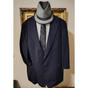 Nino Cerruti Rue Royale Mens Navy Blue 2 Button Blazer Sport Coat Made in USA